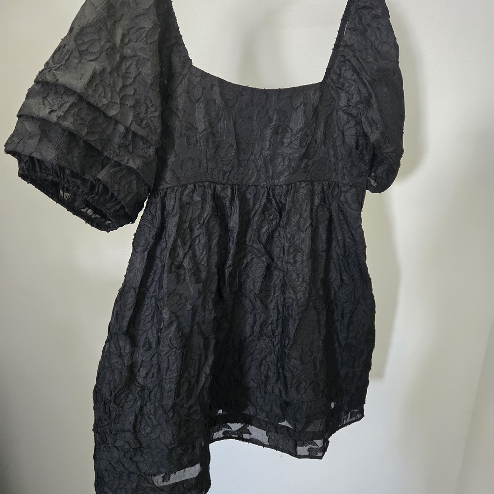 Altar'd State Black Textured Dress